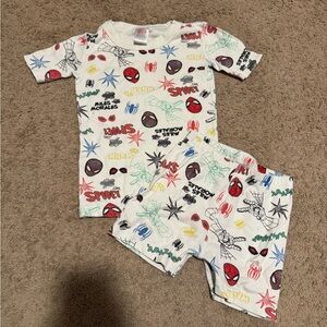 Hanna Andersson Spider-Man Kids Pajama Set - White with Red and Blue